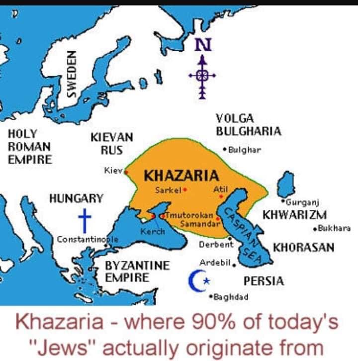 90% of the Jews Descended from the Chazars/Khazars