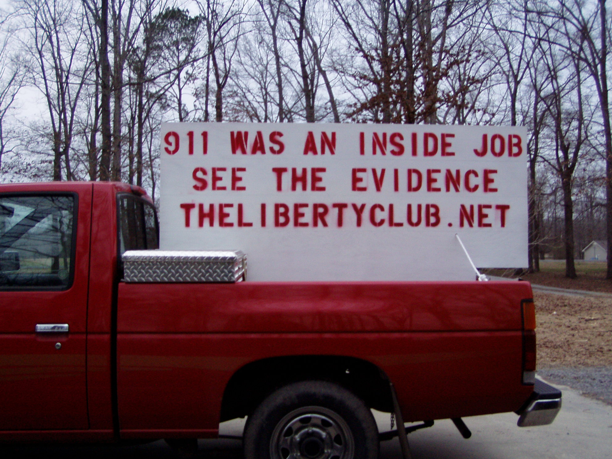 911 Was An Inside Job Truck Sign